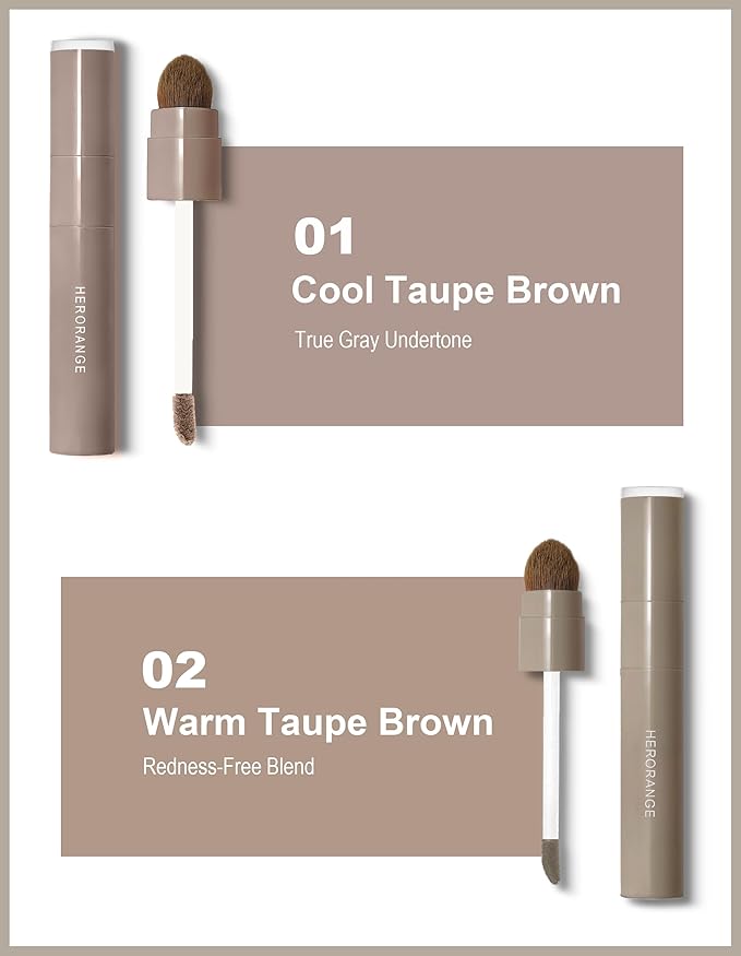 Cool Toned Liquid Contour Stick，Grey Nose Contour with Brush for Fair Pale Light Olive Skin,Long Lasting Cream Bronzer Gray, Blendable Lightweight Contouring Makeup Vegan & Cruelty-Free#01