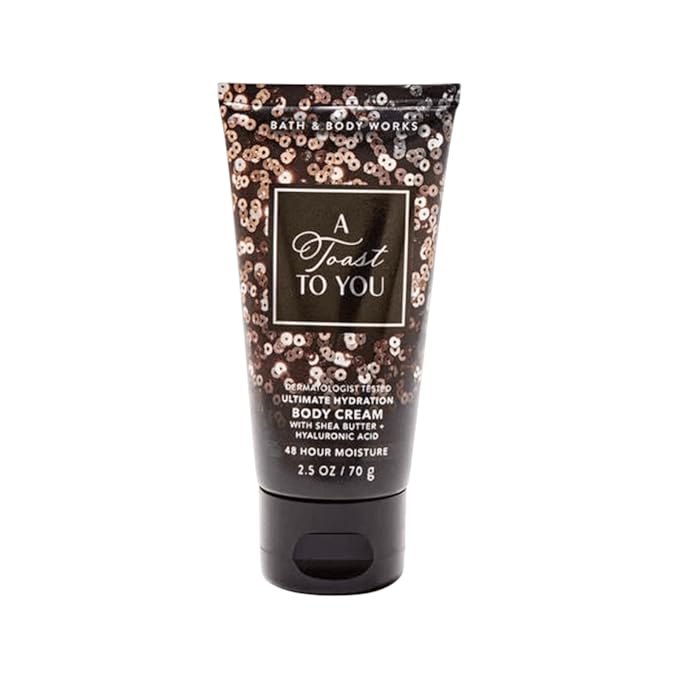 Bath and Body Works A Toast To You Travel Size Body Care - 2.5 Oz 24 Hour Moisture Body Cream (A Toast To You)