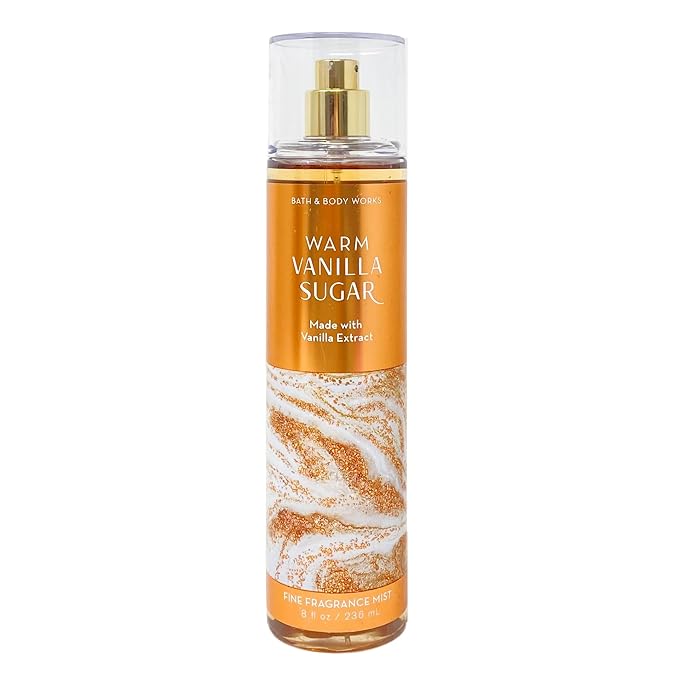 Bath & Body Works Warm Vanilla Sugar Deluxe Gift Set Bundle - Fragrance Mist - Body Cream - Shower Gel and Body Lotion - with a Natural Oats Bar Soap - Full Size