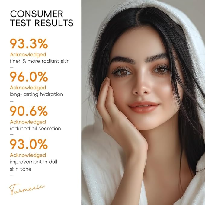 Turmeric Vitamin C Skincare Set for Women, 5 Pieces Face Care Kit - Cleanser Toner Essence Eye Cream Face Moisturizer for Glowing, Brightening Skin, Travel Skin Care Gift Sets for Women