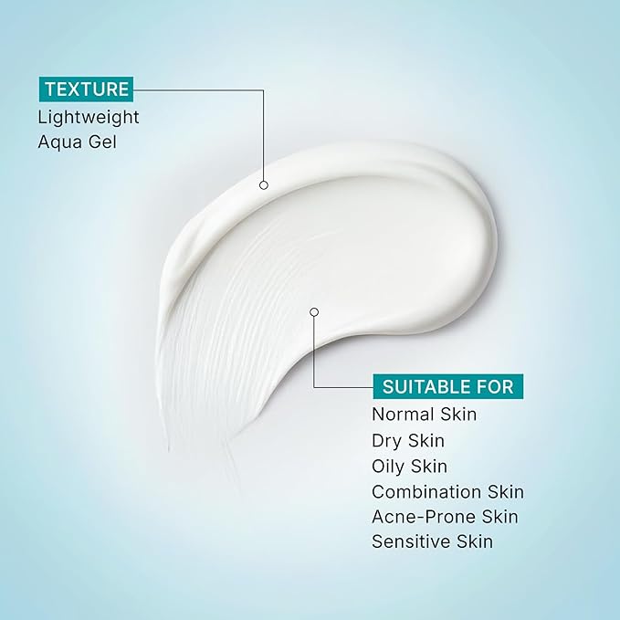 Pilgrim Aqua Gel Sunscreen SPF 50+ PA++++ with 1% Hyaluronic Acid & Korean White Lotus | Broad Spectrum UV Protection | Lightweight Hydrating Sunscreen for All Skin Types | 1.69 Fl Oz (50 ml)