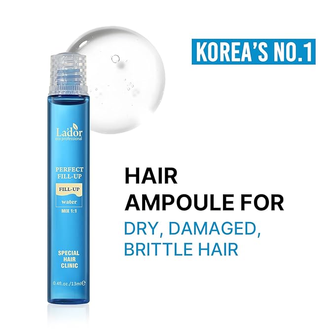LA'DOR Perfect Hair Fill Up Original 3 Seconds Intensive Keratin Hair Mask Rinse Off Treatment for Bleached Frizzy Damaged Dry Perms Dyes Deep Conditioner Protein Self Hair Care (1. 0.4 Fl Oz x 4 ea)