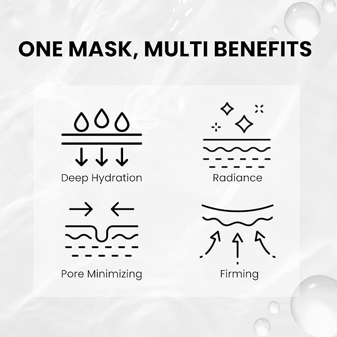 Vegan Mucin Lifting Hydrogel Collagen Face Mask 4+1 ea Ultimate Hydration, Improves Skin Texture, Soothing, Elasticity, Glowing Skin, Reduces Fine Lines & Wrinkles, Made in Korea OHMYPURE (5, Vegan)