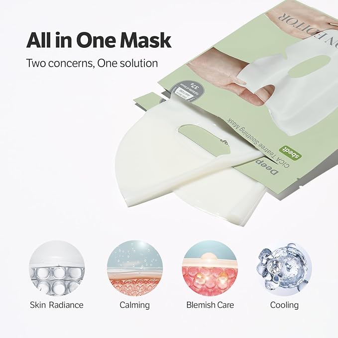 SUNGBOON EDITOR Deep Collagen CICA Tea Tree Overnight Mask | Acne Mask for Redness & Soothing | 2,160,000PPB Collagen + Tea Tree + Centella | Korean Skincare, 4ea | Gifts for Women