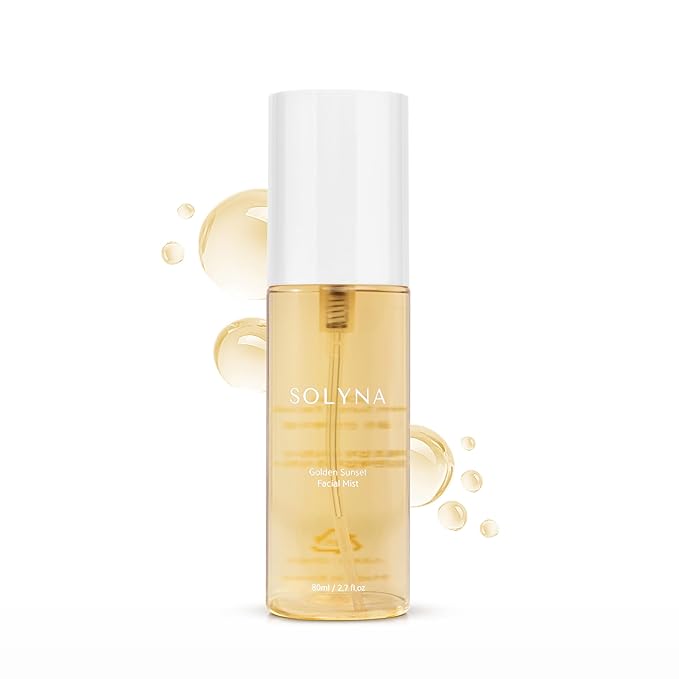 SOLYNA Golden Sunset Facial Spray 80ml Korean After-Sun Hydrating Facial Mist with Aloe Vera, Centella Asiatica (Cica) and Chamomile | Soothes & Calms Sunlit Skin