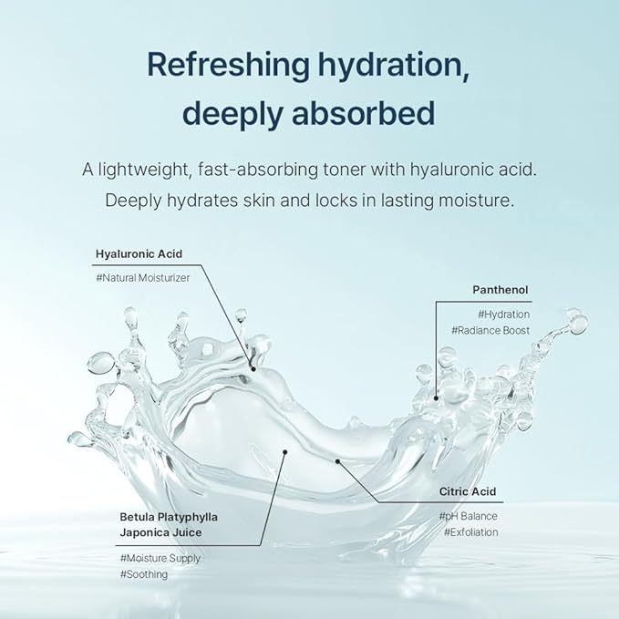 ROUME Balancing Hyaluronic Pure Toner 5.07 fl.oz. (150ml) – Korean Hydrating Toner for Dry and Sensitive Skin, with 7-Layer Hyaluronic Acid, Panthenol & Dual Function Whitening & Anti-Wrinkle