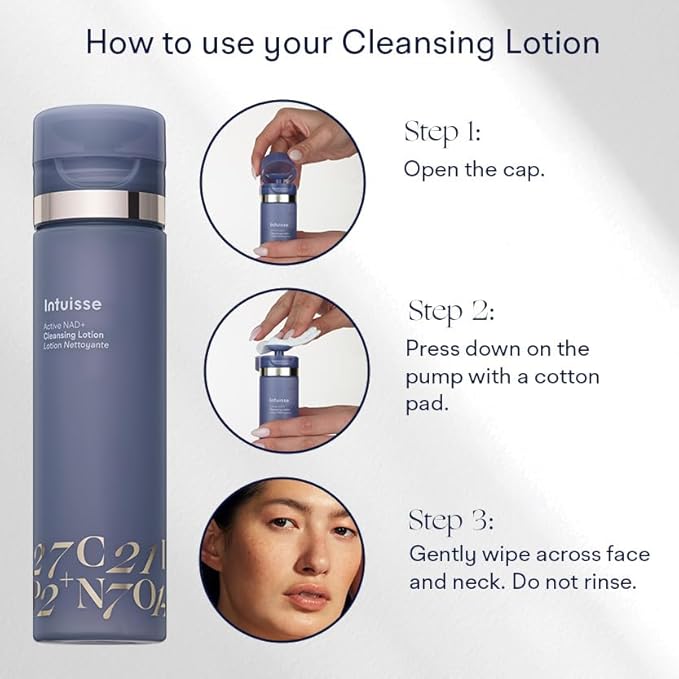 Active NAD+ Prebiotic Toner - Micellar Water & Makeup Remover– 5% Pharma-Grade NAD+ Cleanser with Centella Asiatica & A-Glucan Oligosaccharide – Swiss Liposomal Technology – 3.38 Fl Oz
