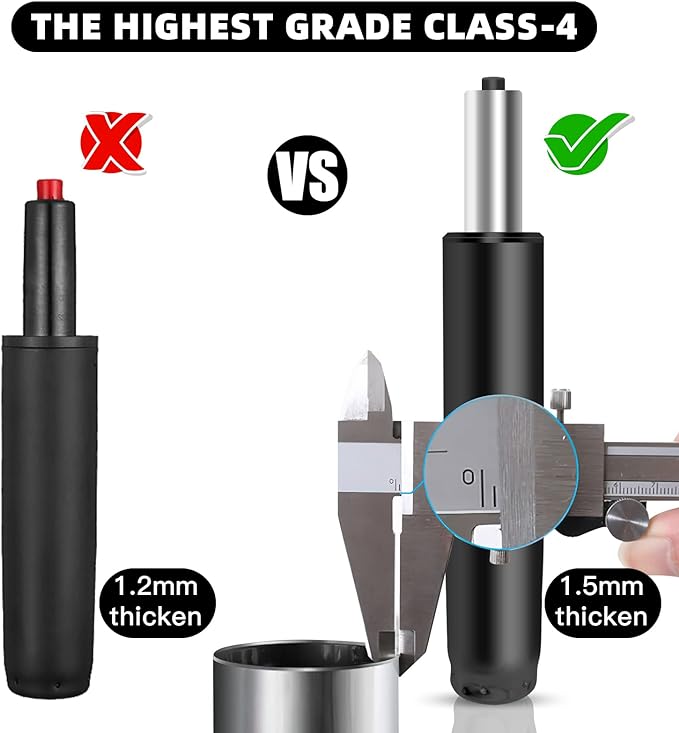 Office Chair Cylinder Replacement,Heavy-Duty Highest End Class 4 Hydraulic Pneumatic Piston, Universal Size Fits Most Chairs