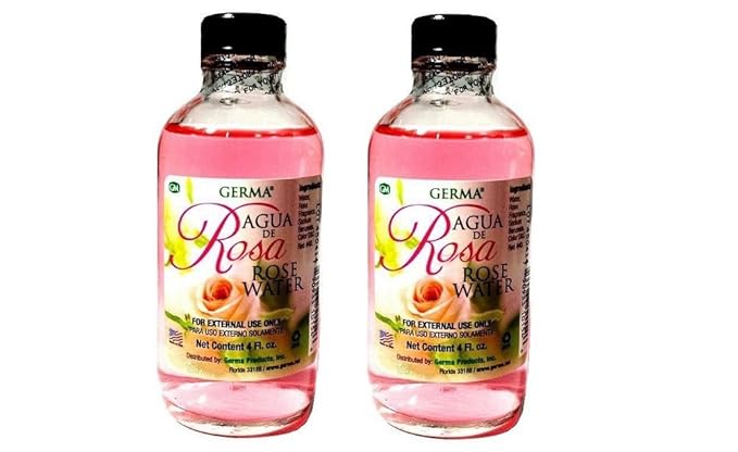 Germa Rose Water Facial Cleanser & Toner – Refreshing Botanical Skin Clarifier – Hydrating Daily Face Wash for Glowing Skin – Agua de Rosas – 4 fl oz