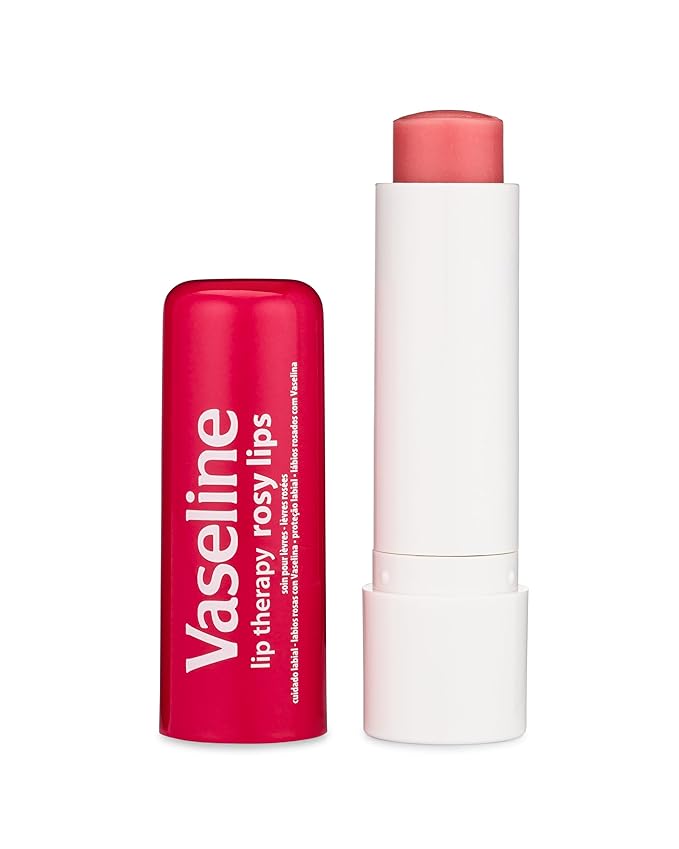 Vaseline Lip Therapy Care Rosy, Fast-Acting Nourishment, Ideal for Chapped, Dry, Cracked, or Damaged Lips, Lip Balm,0.16 Oz Each (Pack of 20)