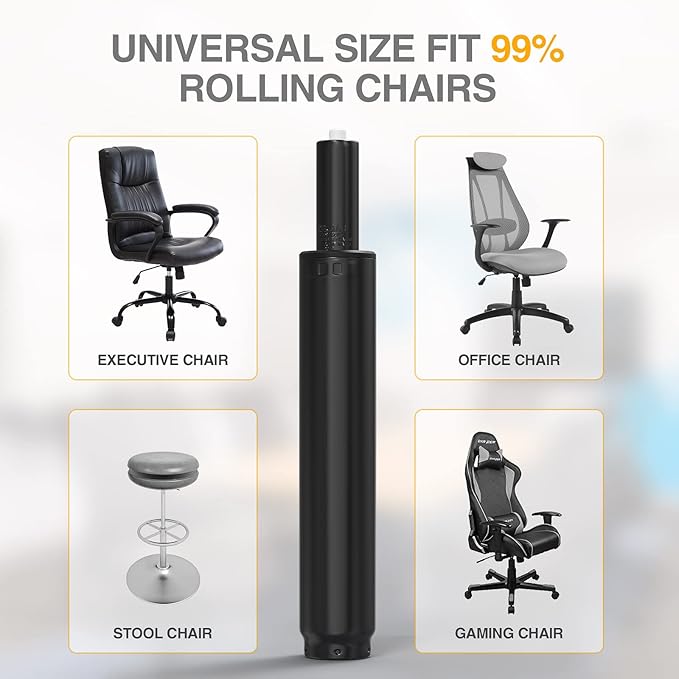 Office Chair Gas Lift Cylinder-Office Chair Replacement Parts, Heavy-Duty Gas Lift Cylinder Fits Most Chairs,Highest End Class 4 Hydraulic Pneumatic Piston,Universal Size
