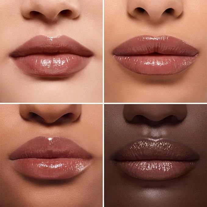 Honey Lipstick Tinted Lip Balm - Sheer Hydrating Lipstick for All Skin Tones - Moisturizing Lip Color, Nourishing Lip Balm with a Hint of Natural Black Cherry Tint Vegan & Cruelty-Free 01# Dark
