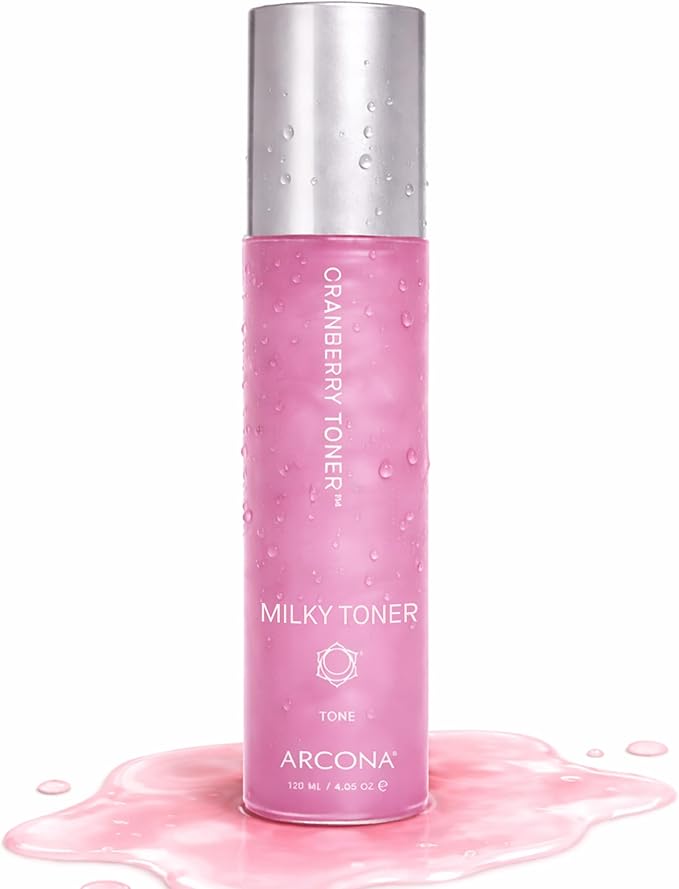 ARCONA Cranberry Toner – Vegan Milky Toner for Face | Brightening & Hydrating Rice Toner for Face | Phyto-Nutrients & Essential Fatty Acids, 4 fl oz.