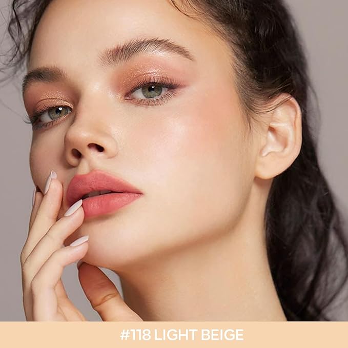 Skin Tint with SPF 40,24HR Tinted Mineral Sunscreen Serum with Zinc Oxide,Multi-use Tinted SPF Serum Foundation,Long Lasting Full Coverage Buildable Foundation-Light Beige, 1 Fl Oz