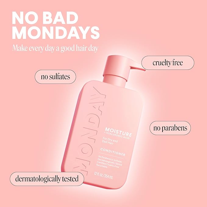 MONDAY HAIRCARE MOISTURE Conditioner with Hyaluronic Acid, Coconut Oil & Shea Butter for Dry & Dull Hair 354 mL