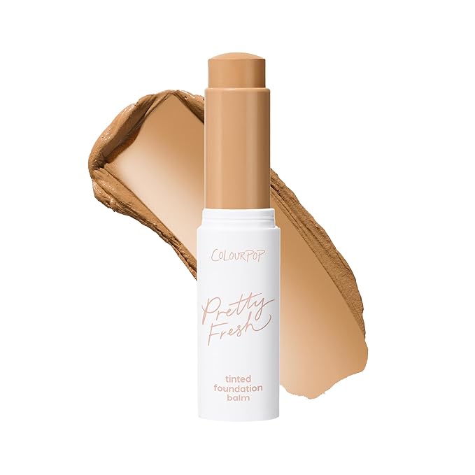 ColourPop Pretty Fresh Tinted Foundation Stick - Balm to Cream Foundation with Light to Medium Coverage - Infused with Hydrating Hyaluronic Acid, Peptides & Niacinamide - Medium Dark 13 (0.29 oz)