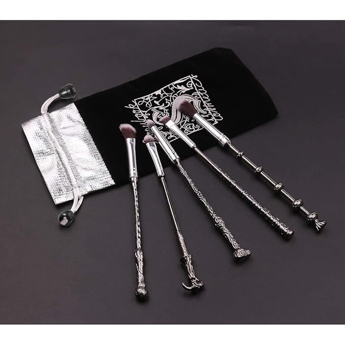 5 PCS Harry Gifts Makeup Brushes Wand Brushes Set for Foundation Blending Blush Concealer Eyebrow Face Powder Potter