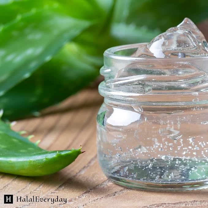 HalalEveryDay | 100% Pure Aloe Vera Gel | After Sun Care Soothe & Hydrate | Sun Burn Relief | Moisturizing | Vegan | 4 oz