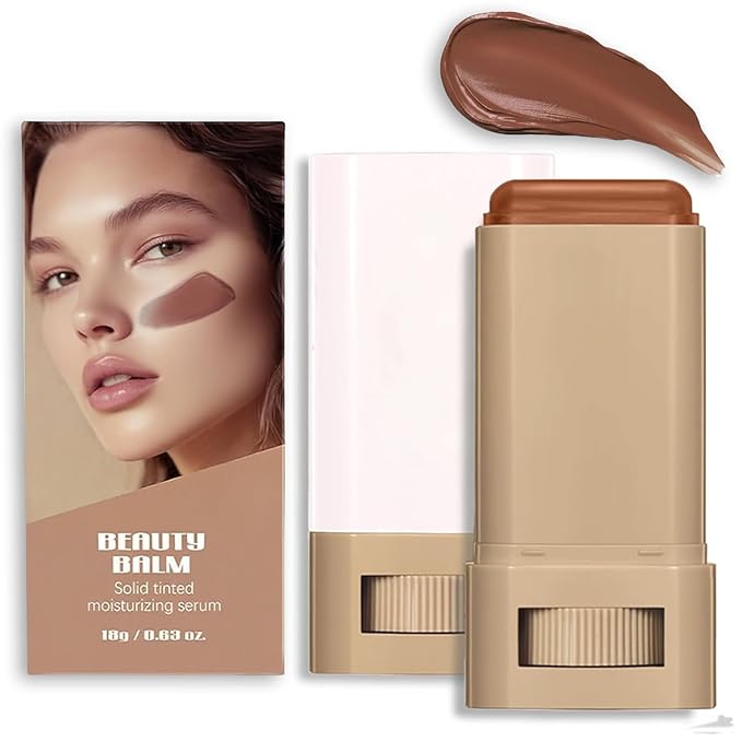 Foundation Stick Skin Tint for Black Women 6 Color Skin Tint Balm Face Solid Tinted Moisturizing Contour Stick Foundation 02