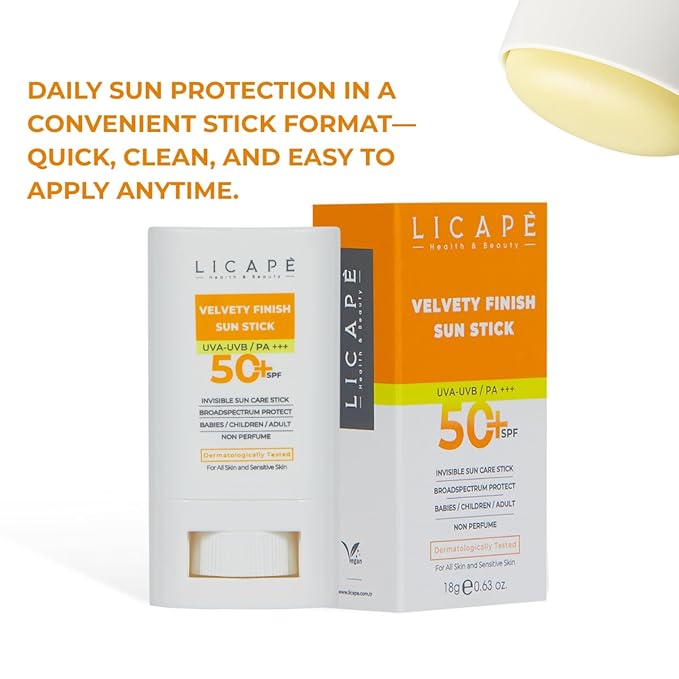 LICAPE® Sunscreen Stick SPF 50 – Water-Resistant, Lightweight Sun Protection for All Ages – 18ml Face & Body Skin Care