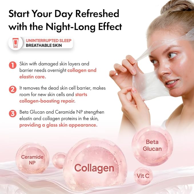 pH Lab Anti-Aging Renewal Skincare Routine Set, Collagen Night Skin Renewal Serum, Collagen Night Wrapping Mask, Anti-Aging Toner Pad, Retinage Cleansing Bar, For Glass Skin, Skin Elasticity