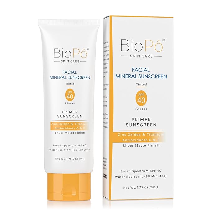 Tinted Mineral Sunscreen for Face SPF 40 – Lightweight Matte Formula with Zinc Oxide & Titanium Dioxide – Lightweight Matte Finish, Sheer Tint, Non-Greasy Texture, 1.75 oz