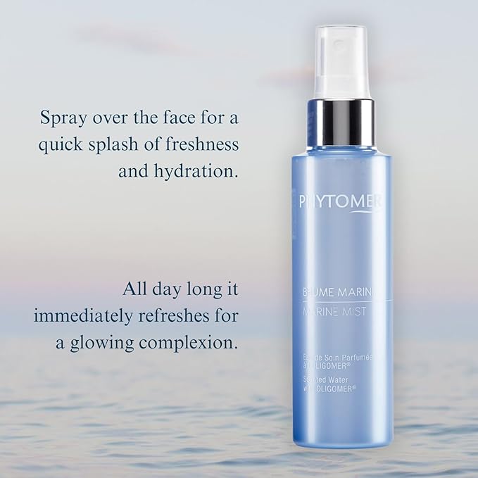 Phytomer Marine Mist Scented Face & Body Spray (3.3 fl oz) | Refreshing Facial Spray for Quick Hydration Boost | Daily Complexion Prep, Makeup Setting Mist