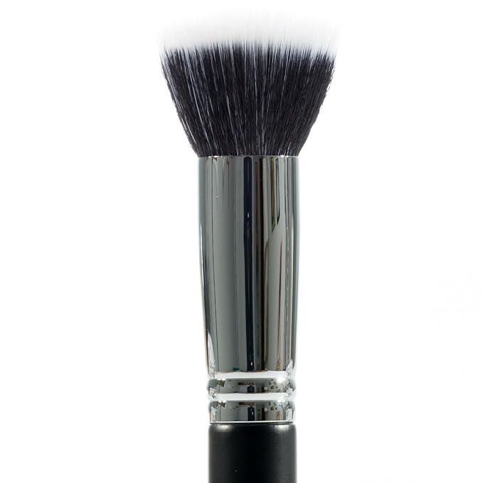 Beauty Junkees Stippling Brush Makeup Foundation Brush - Duo Fiber Synthetic Flat Top Stipple Blending Brush for Liquid Foundation, Cream Blush, Vegan Cruelty Free