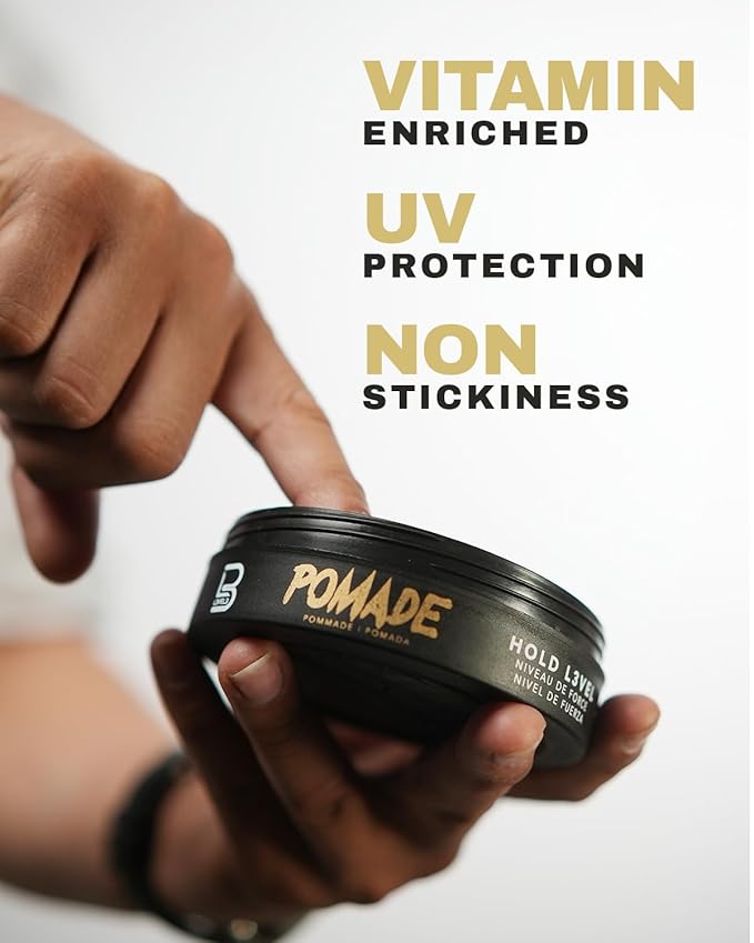 L3 Level 3 Pomade - Improves Hair Strength and Volume, Long-Lasting Hold