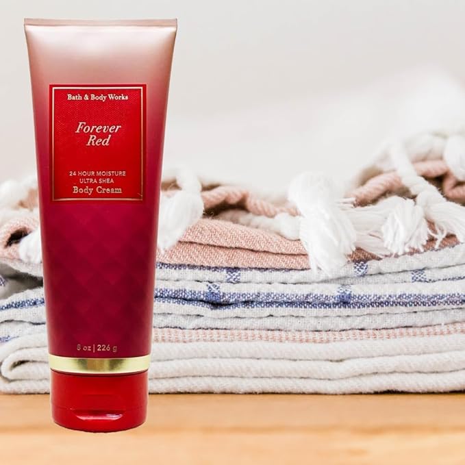 Bath & Body Works FOREVER RED Ultra Shea Body Cream 8 Ounce (Packaging Varies)