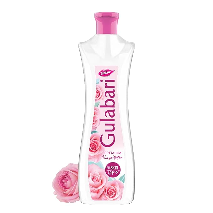Dabur Gulabari Premium Rose Water Face Toner - 400ml | No Paraben | Alcohol Free | Cleanses, Hydrates & Moisturises | Balances & Restores Skin's pH Levels | For All Skin Types