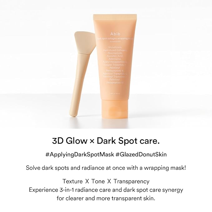 Abib Dark Spot Wrapping Mask Glutathione Film 3.38 fl oz, Brightening Peel Off Mask, Dark Spot & Uneven Tone Care, Niacinamide & Vitamin C, Cream to Film, Korean Skincare