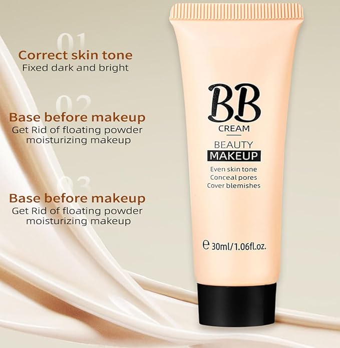 Concealer Hydrating BB Cream, BB Tinted Care Primer With Brush, Color Correcting Creams Beauty Makeup Full-Coverage Foundation & Concealer, Lightweight Fit Face Skin (#210 Medium, 1.06 oz)