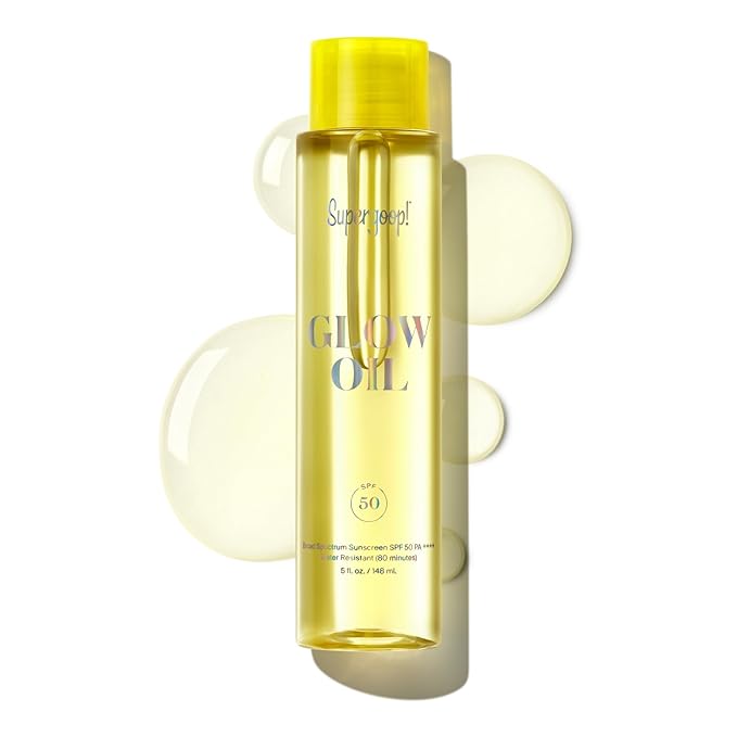 Supergoop! Glow Oil - 5 fl oz - SPF 50 PA++++ Vitamin E Body Oil + Broad Spectrum Sunscreen Protection - With Marigold, Meadowfoam & Grape Seed Extracts | PA++++, With Marigold, Meadowfoam, Grape Seed Extracts