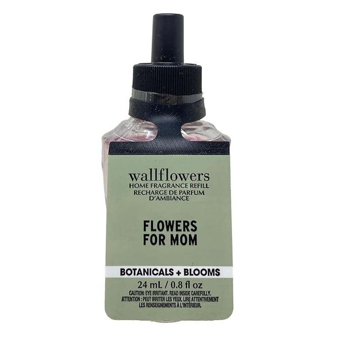 Bath & Body Works Flowers For Mom Wallflowers Fragrance Refill Pack of 4 with a Himalayan Salts Springs Sample Soap.