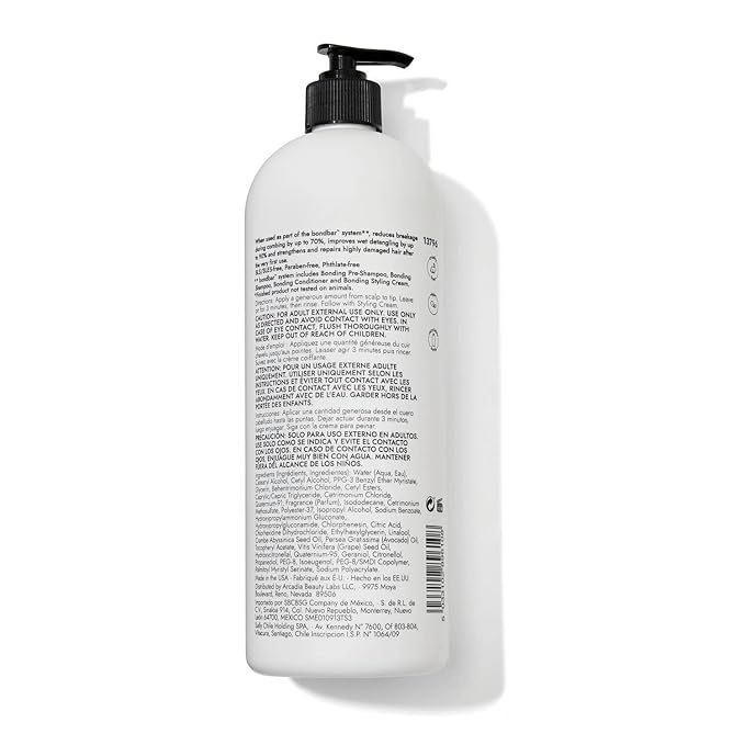 Bondbar Conditioner for Damaged Hair, Repairs, Protects, Strengthens & Hydrates All Hair Types & Textures, Vegan, CrueltyFree, 33.8 fl oz