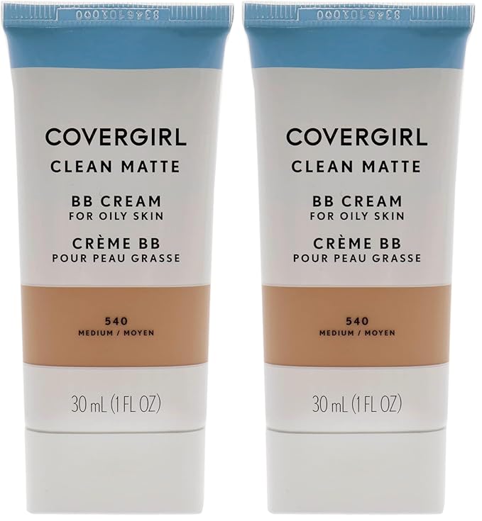 COVERGIRL - Clean Matte BB Cream, Oil-Free, Long-Lasting, Sensitive Skin, Lightweight, 100% Cruelty-Free (Pack of 2)