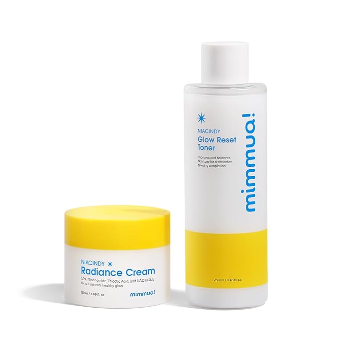 Radiance Balance Duo Set | Glow Reset Toner + NIACINDY Capsule Cream | Korean Clinical Skincare with NAD Biome, Niacinamide & Thioctic Acid | Tone-Refining, Repairing & Hydrating Routine