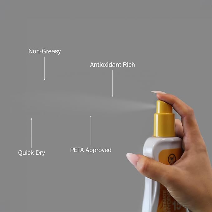 Australian Gold Spray Gel Sunscreen, Hydrate Skin, Broad Spectrum, Water Resistant, Non-Greasy, Oxybenzone Free, Cruelty Free, SPF 15, Moisturize-Max New Coconut, 8 Fl Oz (A70889)