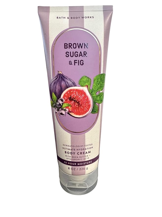 Bath & Body Works Ultimate Hydration Body Cream Gift Set For Women, 8 Fl Oz (Brown Sugar & Fig)
