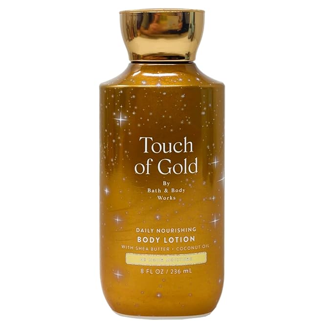 Bath & Body Works Touch of Gold 2-Pack Body Lotion Bundle with a Natural Oats Bar Soap - Full Size