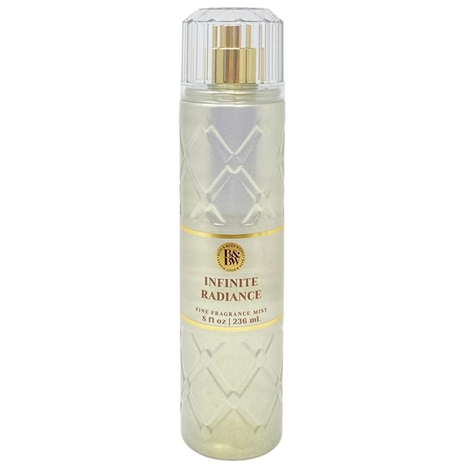 Bath & Body Works Infinite Radiance Fine Fragrance Mist, Ultimate Hydration Body Cream and Body Wash with a Peach Gardenia Bar Soap