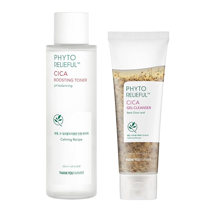 THANKYOU FARMER Phyto Relieful Gel Cleanser + Cica Boosting Toner
