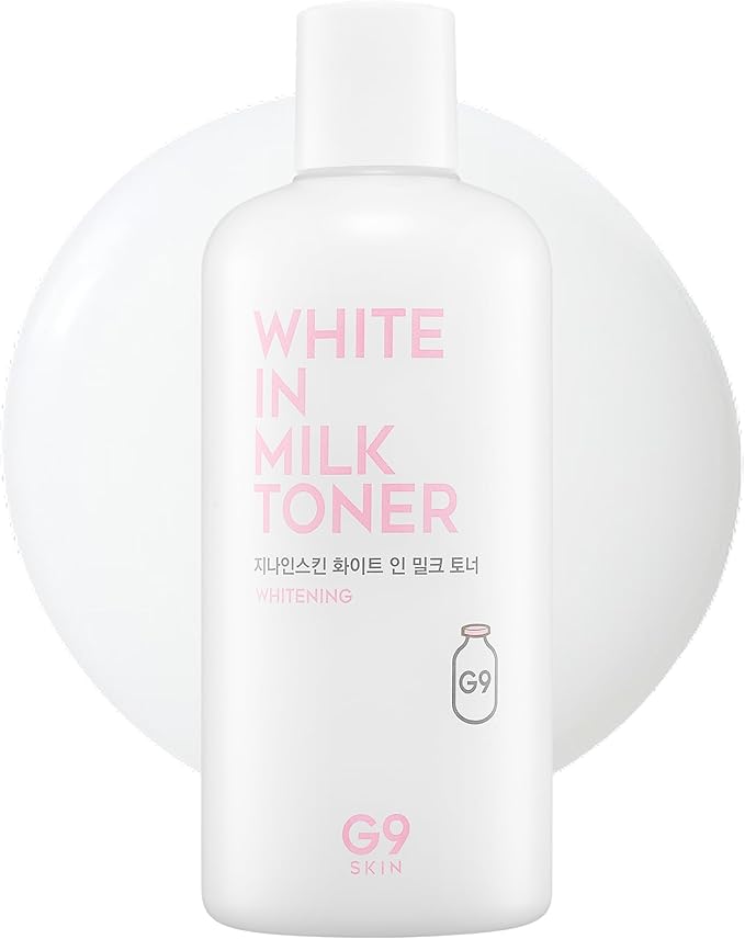 G9SKIN White in Milk Toner - Hydrating & Brightening Facial Toner with Milk Protein and Niacinamide for Soft and Radiant Skin, 300ml / 10.14 Fl.Oz