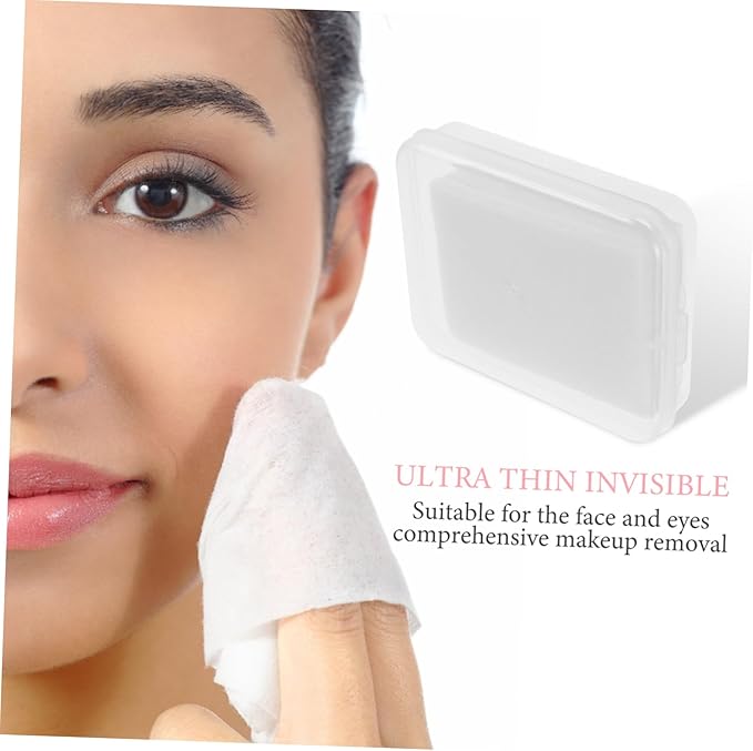 Happyyami 80pcs Silk Cotton Pads for Makeup Remover Gentle for Sensitive Skin Reusable Hydrating Toner Wipes Face Eye Cleansing Rounds No Lint