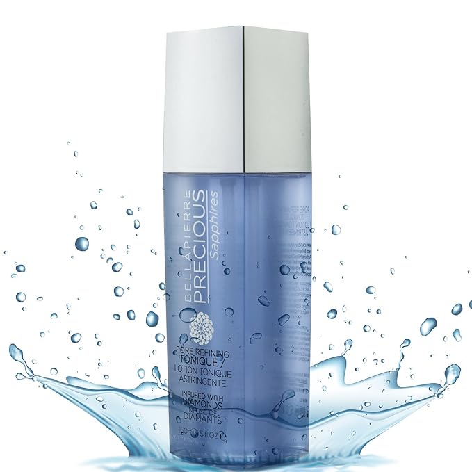 Bellapierre Precious Sapphires Diamond-Infused Pore Refining Tonique | All Natural Toner Gently Removes Makeup & Residue | Chamomile, Honey, & Cucumber Extracts for Soothing Refreshment - 150ml