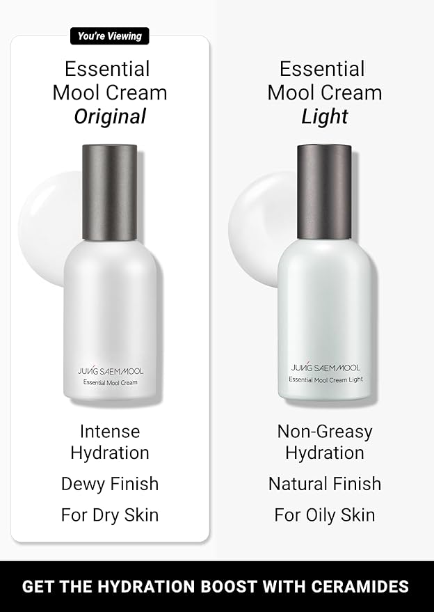 JUNG SAEM MOOL Essential Mool Cream | Hydrating Primer for a Long-Lasting Foundation Makeup, Glow Finish, Centella and Panthenol for Glass Skin, Korean Skincare (Original, 1.7 Fl Oz)
