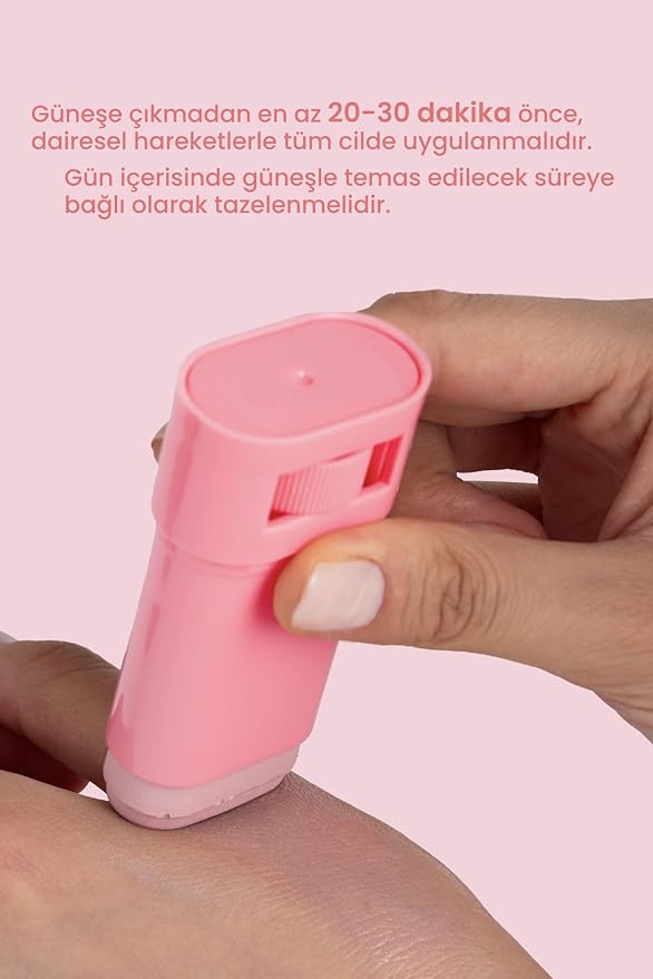 Bade Natural Pink Tinted Mineral Sunscreen Stick SPF 50 – Tone-Correcting & Brightening Sunblock with Zinc Oxide & Calamine for Face – Water Resistant, Non-Greasy, 100% Natural Oils, 0.56 oz