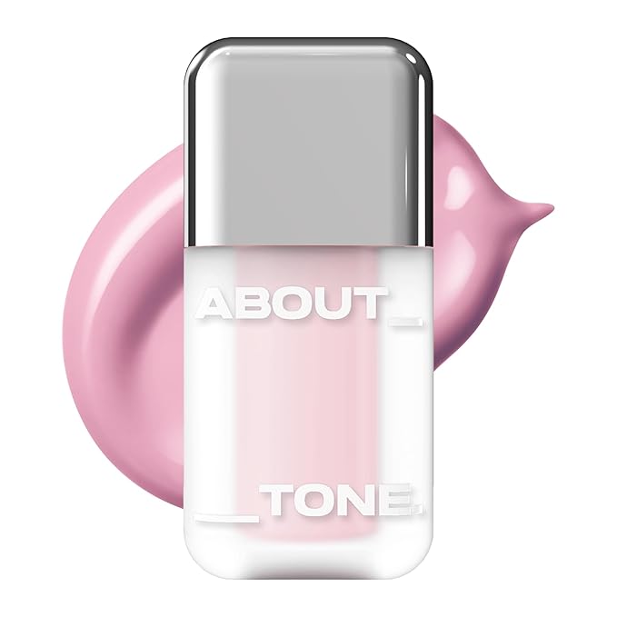ABOUT TONE Skin Layer Fit Blusher – Semi Matte Cover Fit & Semi Glow Water Fit – High-Fitting Liquid Blush for Longwear Color, Intense Pigment, Smooth Adhesion – Korean Beauty (W01 PINK BLOOM)