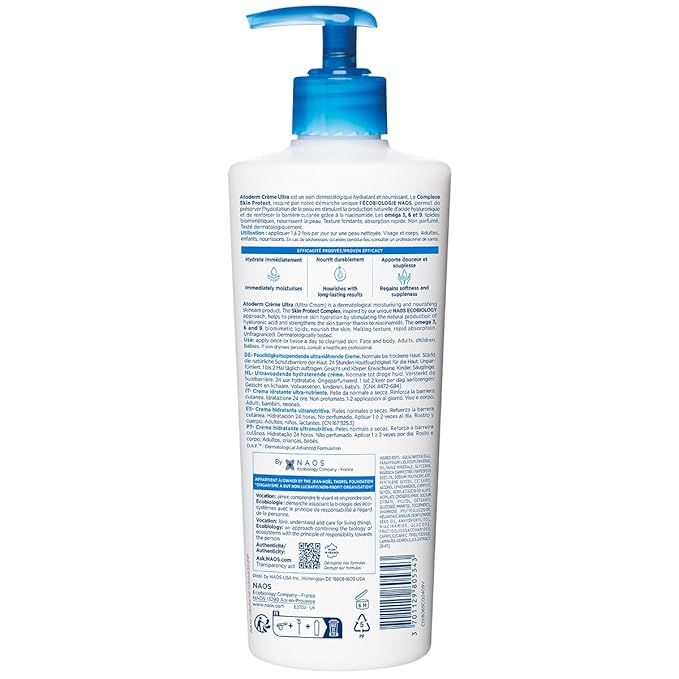 Bioderma Atoderm Cream Ultra, Hydrating Body Moisturizer for Normal to Dry Sensitive Skin
